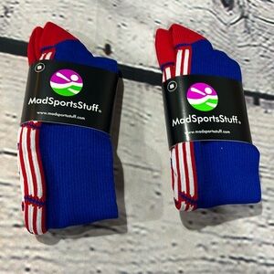 Bundle of 2 MadSportStuff Crew Socks Size Small .